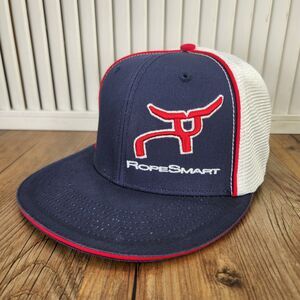 RopeSmart Snapback Trucker Hat S/M Blue Western Roping Rodeo Cowboy Baseball Cap